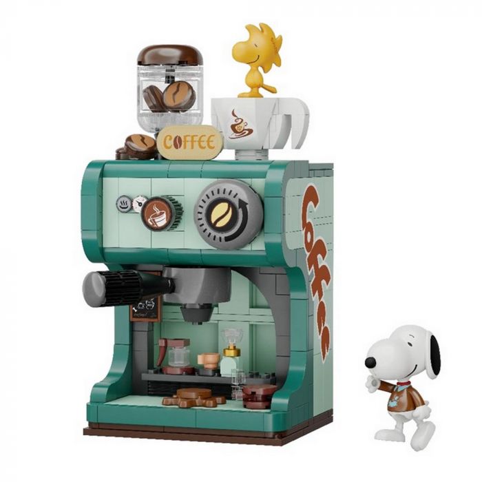 set de construccion figurita pantasy peanuts snoopy cafetera 86914